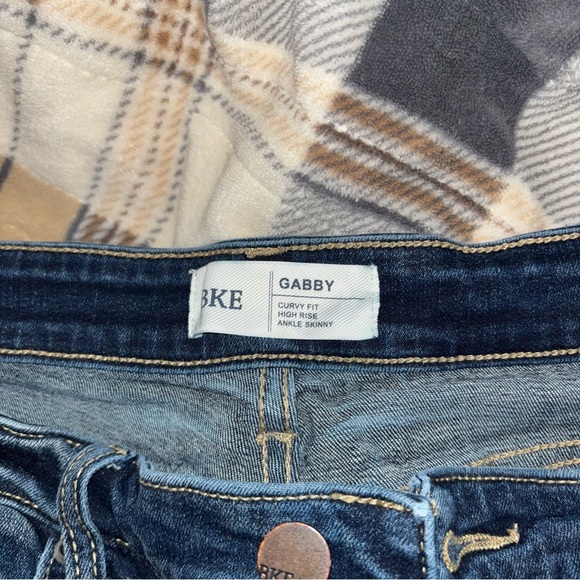 BKE Dark Blue Distressed Skinny Jeans 31 - Picture 8 of 9
